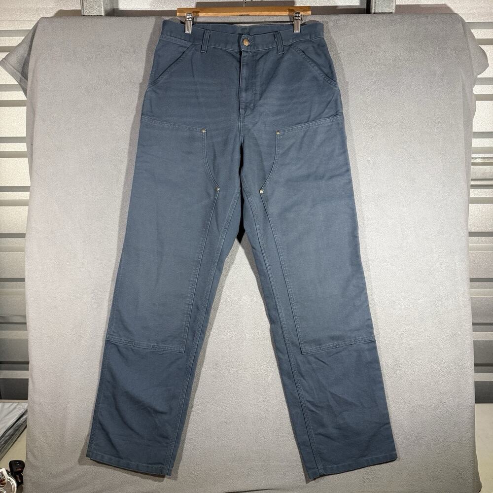 Carhartt WIP Double Knee Pant Denim Slate Blue Mint Condition 31x32 Utility Work